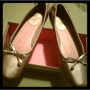 Sam & Libby Zalis Gold Ballet Flats